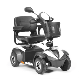 scooter elettrico per disabili con cestino nero